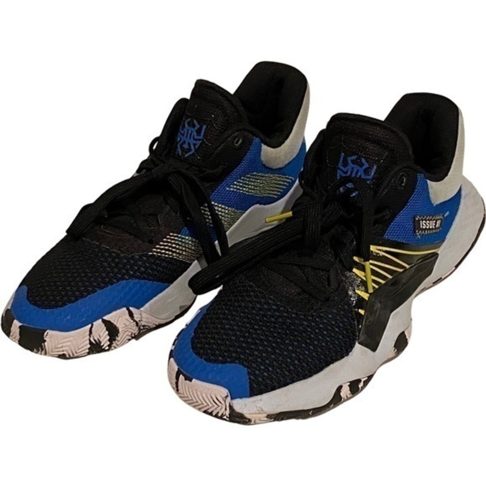 Size 6.5 Adidas D.O.N.ISSUE #1 Basketball Shoes Black Blue Mens Boys - Picture 2 of 7